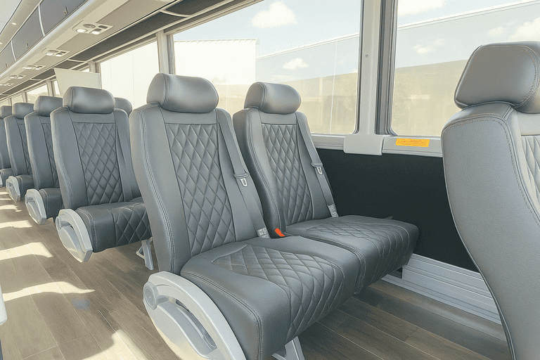 interior of San Luis Obispo Charter Bus charter bus