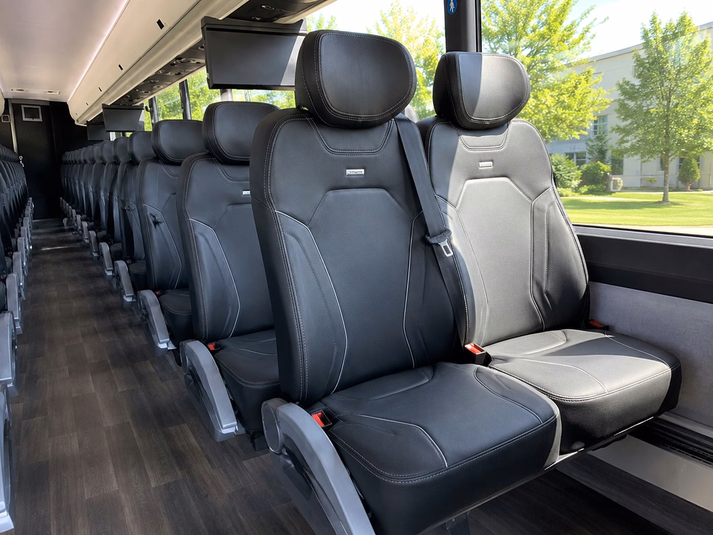 56 passenger charter bus interior