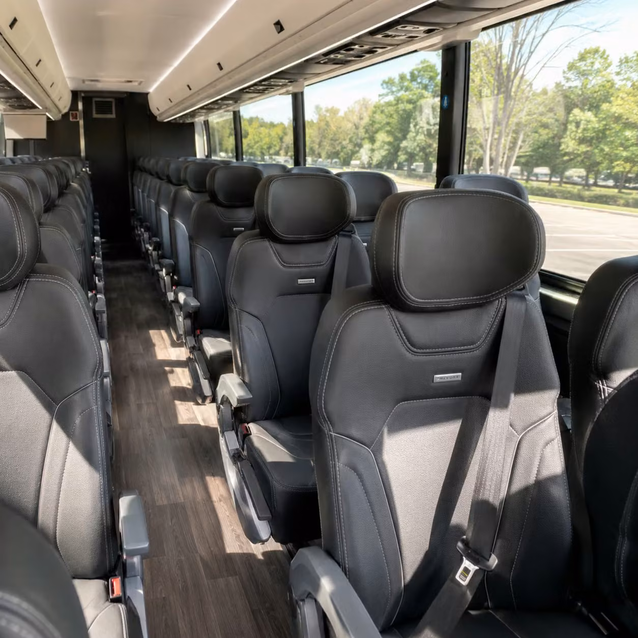 san luis obispo charter bus interior